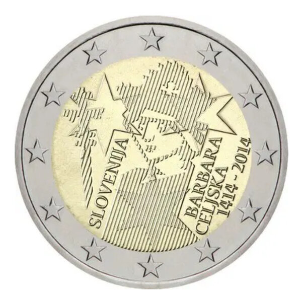 2 euros commémorative Slovénie 2014 - Couronnement Barbara de Cillei.