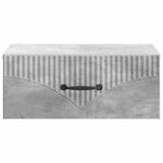 vidaXL Cabinet de chevet mural Gris béton 49 x 34 5 x 20 cm