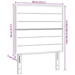 vidaXL Tête de lit en design lignes gris foncé 80 cm en tissu