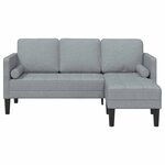 vidaXL Ensemble de Canapés Gris clair 173 x 131 x 67 cm tissu
