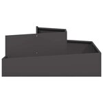 vidaXL Cache-pot de jardin Noir 100 x 100 x 50 cm Acier