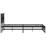 vidaXL Cadre de lit en métal sans matelas chêne marron 193x203 cm
