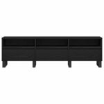 vidaXL Meuble TV Chêne noir 150 x 30 x 44 5 cm Bois d'ingénierie