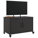 vidaXL Meuble TV noir 68x39x43 5 cm acier