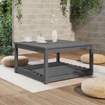 vidaXL Table de jardin gris 82 5x82 5x45 cm bois massif de pin