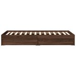 vidaXL Cadre de lit avec tiroirs sans matelas chêne marron 90x190 cm