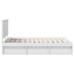 vidaXL Cadre de lit Blanc 140 x 190 cm Bois de pin massif