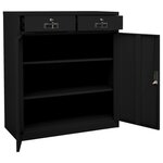 vidaXL Armoire de bureau Noir 90x40x102 cm Acier