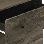 vidaXL Buffets 3 Pièces noir 60x33x75 cm bois massif de manguier