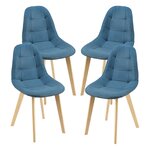 Lot de 4 chaises de salle à manger 86 x 53 x 47 cm bleu 03_0006769