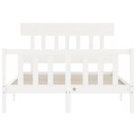 vidaXL Cadre de lit sans matelas blanc 120x200 cm bois de pin massif
