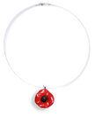 Collier  sur câble coquelicot petit modèle