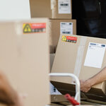 Lot de 50 Etiquettes FRAGILE dimension 4x10 cm