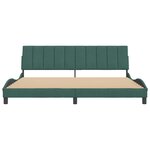 vidaXL Cadre de lit avec tête de lit Vert foncé 200x200 cm Velours