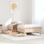 vidaXL Cadre de lit sans matelas 90x190 cm bois de pin massif