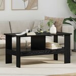 vidaXL Table basse Chêne noir 90 x 50 x 45 cm Bois d'ingénierie