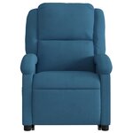 vidaXL Fauteuil inclinable bleu velours