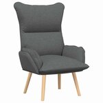 vidaXL fauteuil Gris foncé 69 x 74 x 93 cm Tissu et Contreplaqué