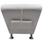 Vidaxl chaise longue avec oreiller blanc similicuir