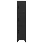 vidaXL Armoire à casiers Noir 38x45x180 cm Acier