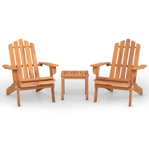vidaXL Ensemble de salon de jardin Adirondack 3 Pièces bois acacia solide
