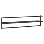 vidaXL Porte-serviettes Noir 95x25x22 cm Fer