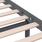 vidaXL Cadre de lit sans matelas gris bois massif