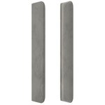 vidaXL Tête de lit avec oreilles Gris clair 83x16x118/128 cm Velours
