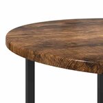vidaXL Ensemble de tables d'appoint 2 Pièces Chêne fumé et noir