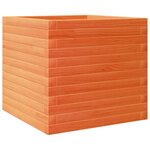 vidaXL Jardinière cire marron 50x50x45 5 cm bois de pin massif