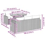 vidaXL Salon de jardin 6 Pièces avec coussins noir résine tressée