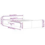 vidaXL Cadre de lit sans matelas chêne marron 140x200 cm
