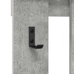 vidaXL Porte-manteau mural avec stockage avec miroir Gris Béton 100 x 10 x 100 cm