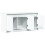 vidaXL Meuble TV avec LED blanc 100x34x50 cm bois d'ingénierie