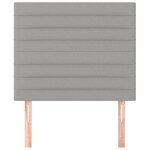 vidaXL Tête de lit Gris clair 100x5x118/128 cm Tissu