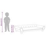 vidaXL Canapé pour enfants rose 100x50x26 cm velours