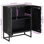 vidaXL Buffet Noir 55 x 30 x 70 cm