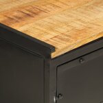 vidaXL Ensemble de meubles salle de bain 3 Pièces fer et bois de manguier