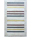 Tapis de salon à rayures 200 x 290 cm - Beige