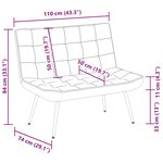 vidaXL Banc rouge bordeaux 110x74x84 cm velours