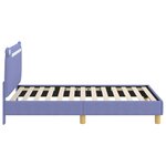vidaXL Cadre de lit pour enfants avec tête de lit Bleu denim tissu