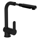SCHÜTTE Mitigeur de cuisine avec bec extractible LONDON noir mat