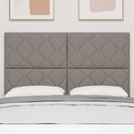 vidaXL Tête de lit avec des lumières à LED Réglable Taupe 144 cm tissu
