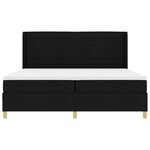 vidaXL Lit à ressorts avec matelas Noir 140 x 200 cm tissu