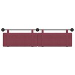 vidaXL Tête de lit suspendue Bordeaux Tissu