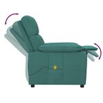 vidaXL Fauteuil de massage Vert foncé Tissu