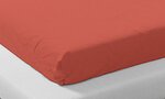 Drap housse en coton bio 160 x 200 cm - Orange
