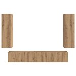vidaXL Ensemble meuble TV 3 Pièces Chêne artisanal Bois d'ingénierie