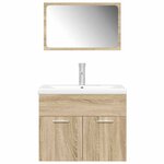 vidaXL Ensemble de meubles de salle de bain 3 Pièces chêne sonoma