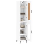 vidaXL Buffet haut Blanc 34 5x34x180 cm Bois d'ingénierie